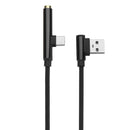 Bakeey 2 in 1 Type C 3.5MM Jack Aux Audio Braided Fast Charging Data Cable 1M For Smart Phone Tablet