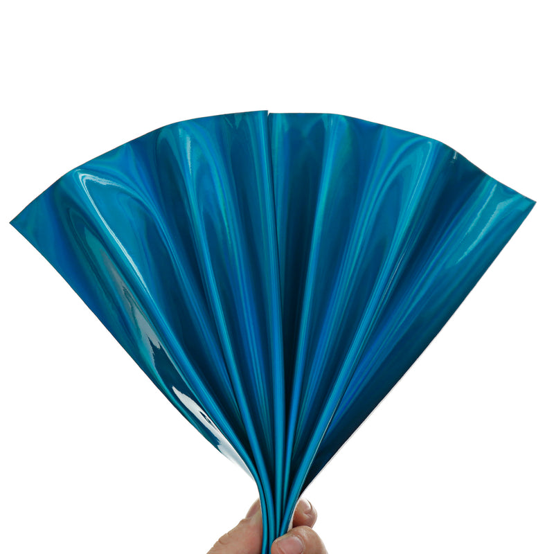 6Pcs Fine Glitter Mermaid Printed Faux Leather Sheet Synthetic Glitter Leather Craft Fabric Tool