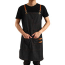 4 Styles Denim Bib Apron Leather Strap Hairtician Barista Work Hairdressing Robe