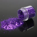 Dark Purple Nail Art Glitter Powder Sheet 1mm Sequins Sparkly Colorful Iridescent Acrylic Tips 10ml
