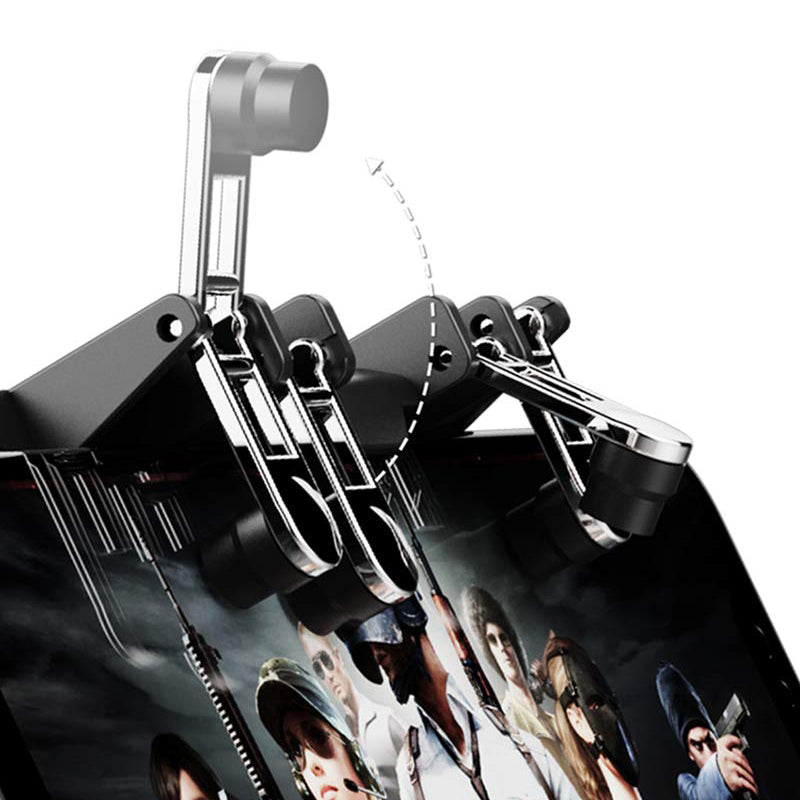 MEMO AK66 Six Finger All-in-One PUBG Mobile Game Controller Free Fire Key Button Joystick Gamepad L1 R1 PUBG Trigger for all Mobile Phone