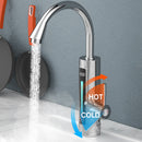 3300W Electric Hot Water Heater Faucet LED Ambient Light Temperature Display Instant Hot Water Heating Tap