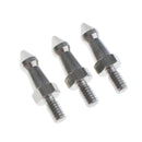 Stainless Steel 1/4'' Thread Replacement Tripod Spikes 3pcs Set for Benro Gizto Manfrotto Tripod Monopod 4cm, Silver