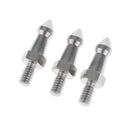Stainless Steel 1/4'' Thread Replacement Tripod Spikes 3pcs Set for Benro Gizto Manfrotto Tripod Monopod 4cm, Silver
