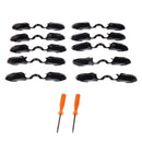 10Pack Replacement Black LB RB Triggers Bumpers + T8/T6 Screwdriver Tool for Microsoft Xbox One Elite Controller 3.5mm Jack Version