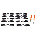 10Pack Replacement Black LB RB Triggers Bumpers + T8/T6 Screwdriver Tool for Microsoft Xbox One Elite Controller 3.5mm Jack Version
