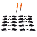 10Pack Replacement Black LB RB Triggers Bumpers + T8/T6 Screwdriver Tool for Microsoft Xbox One Elite Controller 3.5mm Jack Version