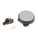 60mm Round Arcade Push Button 12V LED Lamps Switch for Large Machine Projects / Arcade Games Video Player Replace Accessories - White