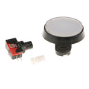 60mm Round Arcade Push Button 12V LED Lamps Switch for Large Machine Projects / Arcade Games Video Player Replace Accessories - White