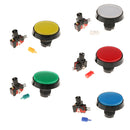 60mm Round Arcade Push Button 12V LED Lamps Switch for Large Machine Projects / Arcade Games Video Player Replace Accessories - White