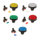 60mm Round Arcade Push Button 12V LED Lamps Switch for Large Machine Projects / Arcade Games Video Player Replace Accessories - White