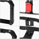 U-Rig Pro Smartphone Video Rig 3 Shoe Mounts Filmmaking Case Handheld Phone Video Stabilizer Grip Tripod Mount Stand for iPhone X 8 8 Plus Samsung S8 and More