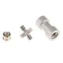 1/4 Inch and 3/8 Inch Converter Threaded Screws Adapter Mount Set for Camera/ Tripod/ Monopod/ Ballhead/ Light Stand/ Shoulder Rig, Set of 3