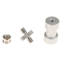 1/4 Inch and 3/8 Inch Converter Threaded Screws Adapter Mount Set for Camera/ Tripod/ Monopod/ Ballhead/ Light Stand/ Shoulder Rig, Set of 3