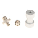 1/4 Inch to 3/8 Inch Converter Threaded Screws Adapter Mount Set for Camera/ Tripod/ Monopod/ Ballhead/ Light Stand/ Shoulder Rig, Set of 3