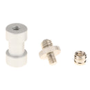 1/4 Inch to 3/8 Inch Converter Threaded Screws Adapter Mount Set for Camera/ Tripod/ Monopod/ Ballhead/ Light Stand/ Shoulder Rig, Set of 3