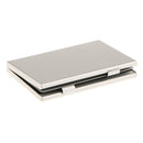 6 in 1 Aluminum Storage Box Bag Memory Card Case Holder Wallet Double-layer for SD SDHC SDXC MMC (3 + 3 ) -Silver