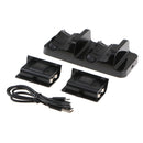 For Xbox One S Controller Battery Charging Dock Dual Charger Station with 2 Rechargeable Batteries and USB Cable For Xbox One S - Black