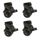 4 Pieces Replacement Travel Luggage / Trolley Case Universal Swivel Casters Dual Roller Bearing Wheels for DIY / Repair [YJ-2012] - Black