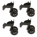 4 Pieces Replacement Travel Luggage / Trolley Case Universal Swivel Casters Dual Roller Bearing Wheels for DIY / Repair [YJ-2012] - Black