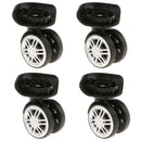 4 Pieces Replacement Travel Luggage / Trolley Case Universal Swivel Casters Dual Roller Bearing Wheels for DIY / Repair [YJ-003] - Black