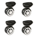 4 Pieces Replacement Travel Luggage / Trolley Case Universal Swivel Casters Dual Roller Bearing Wheels for DIY / Repair [YJ-003] - Black