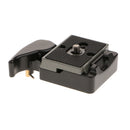 For Manfrotto 323 RC2 Rapid Connect Adapter with 200PL-14 Quick Release Plate Clamp