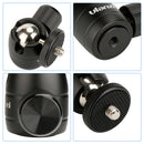 360Â° Adjustable Mini Hot Shoe Adapter 1/4'' Screw Tripod Ball Head Mount Stand for DSLR Cameras