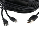 2 in 1 Charging Cable for Sony PS4 Pro PSVR Move Play Chagre Lead Data Cord 3.5m/11.5ft Length