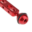 5'' Double Ball Arm for Connecting Strobe/Video Light to Underwater Photography Housing Red