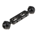 5'' Double Ball Arm for Connecting Strobe/Video Light to Underwater Photography Housing Black
