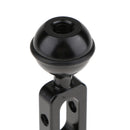5'' Double Ball Arm for Connecting Strobe/Video Light to Underwater Photography Housing Black
