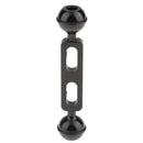5'' Double Ball Arm for Connecting Strobe/Video Light to Underwater Photography Housing Black