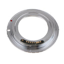 M42 Chips Lens Adapter Ring for AF III to EOS EF Mount EMF Adaptor for Canon 550D 7D 5D -Silver