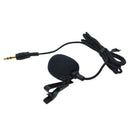 External Lavalier Lapel Clip-on Condenser Microphone For GoPro Hero 3 3+ 4 - Black