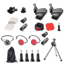 Acessories Bundle for GoPro Outdoor Sports Kit 32 in 1 with Helmet Adhesive Mount + Strap + Storage Bag + Anti-fog Films More