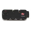 TSA 007 Secure Luggage 3 Digit Combination Lock Suitcase Bag Code Lock Padlock - Portable and Lightweight - T2 Black