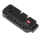 TSA 007 Secure Luggage 3 Digit Combination Lock Suitcase Bag Code Lock Padlock - Portable and Lightweight - T2 Black