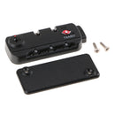 TSA 007 Secure Luggage 3 Digit Combination Lock Suitcase Bag Code Lock Padlock - Portable and Lightweight - T2 Black