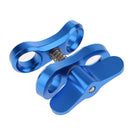 CNC Aluminum Alloy Underwater Ball Head Mount Bracket for GoPro 6/5/4/3 Blue