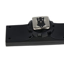 Aluminum Alloy Dual Hot Shoe Flash Speedlite Light Bracket Splitter For Canon DSLR Cameras