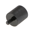 All Metal 5/8'' 27 Female To 1/4'' 20 Male Adapter Screw for Camera Microphone Stand - Black
