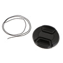 55mm Plastic Snap On Front Lens Cap Cover for Canon Nikon DSLR DC SLR Camera DV - Black