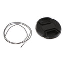 55mm Plastic Snap On Front Lens Cap Cover for Canon Nikon DSLR DC SLR Camera DV - Black