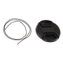 55mm Plastic Snap On Front Lens Cap Cover for Canon Nikon DSLR DC SLR Camera DV - Black
