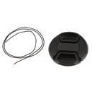 55mm Plastic Snap On Front Lens Cap Cover for Canon Nikon DSLR DC SLR Camera DV - Black