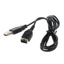 USB Power Supply Charger Cable Cord Compatible with Nintendo Gameboy Advance SP Console, 1.2m Long