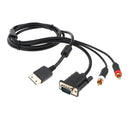 For Sega Dreamcast/DC 128 VGA Cable RCA Cord Connect Console to LCD Monitor 1.8m/6ft High Quality