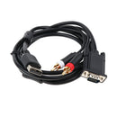 For Sega Dreamcast/DC 128 VGA Cable RCA Cord Connect Console to LCD Monitor 1.8m/6ft High Quality
