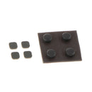 8 Pack Replacement Rubber Feet Screw Cover Cap for Nintendo New 3DS XL Game Console Black
